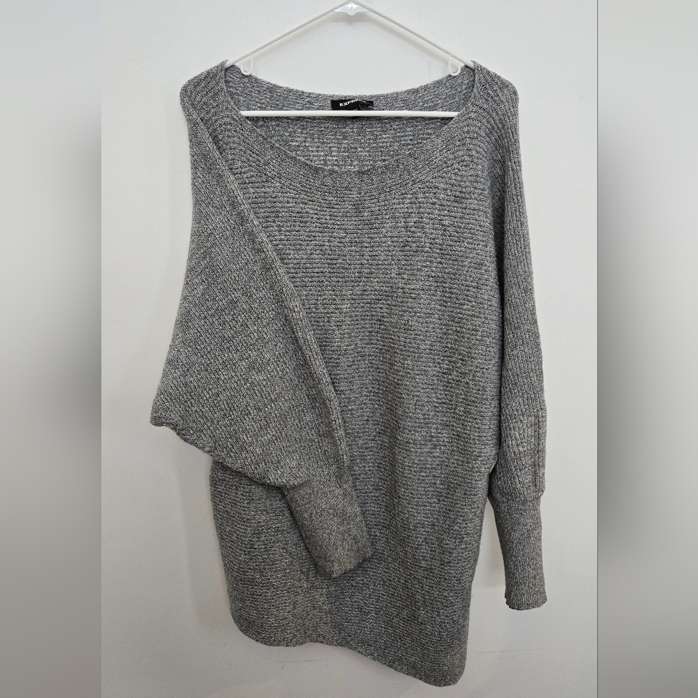 🥊Express Heather Gray Women's Crew Neck Sweater